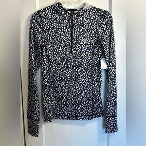 Live Love Dream Aéropostale Blk & Wht Spotted Active Golf Long Sleeve Sm Hoodie